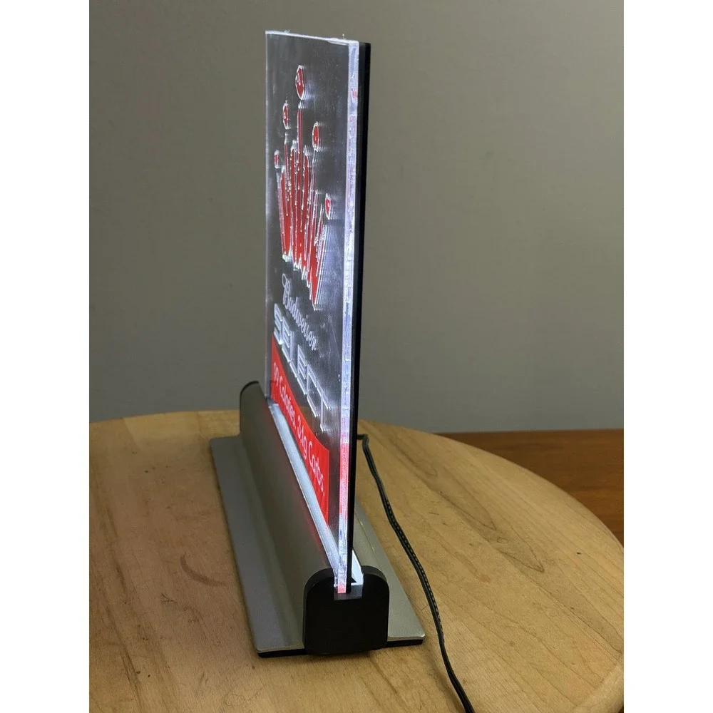 Budweiser Select LED Lighted Sign Red Crown Counter Top Bar Light Power Tested